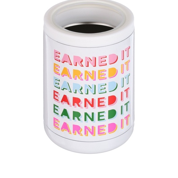 Packed Party stainless steel can cooler earned it beer coozie holder - Picture 5 of 8